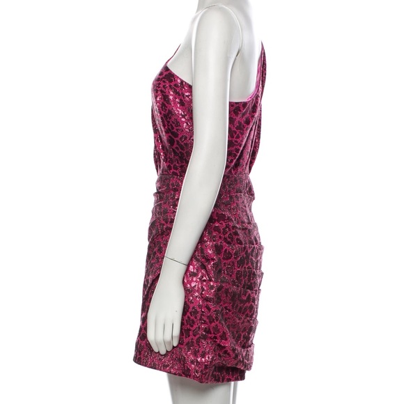 Ramy Brook one shoulder pink cocktail dress - Picture 6 of 7